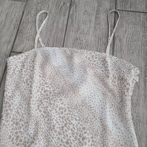 Forever 21 women's beige leopard print slip dress size medium - Picture 7 of 14